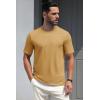 imageMAGCOMSEN Mens TShirts Short Sleeve Crew Neck Cotton Tshirts Casual Summer T Shirts Classic Basic TeesEarthy Yellow