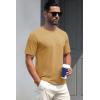 imageMAGCOMSEN Mens TShirts Short Sleeve Crew Neck Cotton Tshirts Casual Summer T Shirts Classic Basic TeesEarthy Yellow