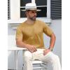 imageMAGCOMSEN Mens TShirts Short Sleeve Crew Neck Cotton Tshirts Casual Summer T Shirts Classic Basic TeesEarthy Yellow