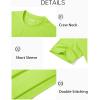 imageMAGCOMSEN Mens TShirts Short Sleeve Crew Neck Cotton Tshirts Casual Summer T Shirts Classic Basic TeesFluorescent Green
