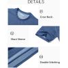 imageMAGCOMSEN Mens TShirts Short Sleeve Crew Neck Cotton Tshirts Casual Summer T Shirts Classic Basic TeesGrey Blue
