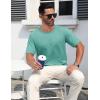 imageMAGCOMSEN Mens TShirts Short Sleeve Crew Neck Cotton Tshirts Casual Summer T Shirts Classic Basic TeesGrey Green