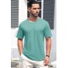 imageMAGCOMSEN Mens TShirts Short Sleeve Crew Neck Cotton Tshirts Casual Summer T Shirts Classic Basic TeesGrey Green