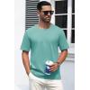 imageMAGCOMSEN Mens TShirts Short Sleeve Crew Neck Cotton Tshirts Casual Summer T Shirts Classic Basic TeesGrey Green