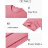 imageMAGCOMSEN Mens TShirts Short Sleeve Crew Neck Cotton Tshirts Casual Summer T Shirts Classic Basic TeesGrey Pink