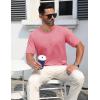 imageMAGCOMSEN Mens TShirts Short Sleeve Crew Neck Cotton Tshirts Casual Summer T Shirts Classic Basic TeesGrey Pink