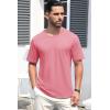 imageMAGCOMSEN Mens TShirts Short Sleeve Crew Neck Cotton Tshirts Casual Summer T Shirts Classic Basic TeesGrey Pink