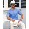 imageMAGCOMSEN Mens TShirts Short Sleeve Crew Neck Cotton Tshirts Casual Summer T Shirts Classic Basic TeesLight Blue