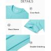 imageMAGCOMSEN Mens TShirts Short Sleeve Crew Neck Cotton Tshirts Casual Summer T Shirts Classic Basic TeesLight Lake Blue