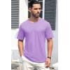 imageMAGCOMSEN Mens TShirts Short Sleeve Crew Neck Cotton Tshirts Casual Summer T Shirts Classic Basic TeesLight Purple