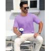 imageMAGCOMSEN Mens TShirts Short Sleeve Crew Neck Cotton Tshirts Casual Summer T Shirts Classic Basic TeesLight Purple