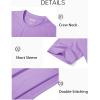 imageMAGCOMSEN Mens TShirts Short Sleeve Crew Neck Cotton Tshirts Casual Summer T Shirts Classic Basic TeesLight Purple