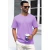 imageMAGCOMSEN Mens TShirts Short Sleeve Crew Neck Cotton Tshirts Casual Summer T Shirts Classic Basic TeesLight Purple