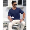 imageMAGCOMSEN Mens TShirts Short Sleeve Crew Neck Cotton Tshirts Casual Summer T Shirts Classic Basic TeesNavy