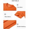 imageMAGCOMSEN Mens TShirts Short Sleeve Crew Neck Cotton Tshirts Casual Summer T Shirts Classic Basic TeesOrange