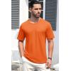 imageMAGCOMSEN Mens TShirts Short Sleeve Crew Neck Cotton Tshirts Casual Summer T Shirts Classic Basic TeesOrange