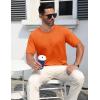 imageMAGCOMSEN Mens TShirts Short Sleeve Crew Neck Cotton Tshirts Casual Summer T Shirts Classic Basic TeesOrange