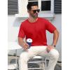 imageMAGCOMSEN Mens TShirts Short Sleeve Crew Neck Cotton Tshirts Casual Summer T Shirts Classic Basic TeesTomato Red