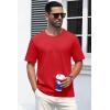 imageMAGCOMSEN Mens TShirts Short Sleeve Crew Neck Cotton Tshirts Casual Summer T Shirts Classic Basic TeesTomato Red