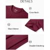 imageMAGCOMSEN Mens TShirts Short Sleeve Crew Neck Cotton Tshirts Casual Summer T Shirts Classic Basic TeesWine Red