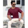 imageMAGCOMSEN Mens TShirts Short Sleeve Crew Neck Cotton Tshirts Casual Summer T Shirts Classic Basic TeesWine Red
