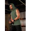 imageMAGCOMSEN Mens Tank Top Sleeveless Hoodie Cotton TShirt Summer Casual Shirt Muscle TeeArmy Green
