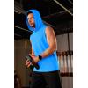 imageMAGCOMSEN Mens Tank Top Sleeveless Hoodie Cotton TShirt Summer Casual Shirt Muscle TeeAzure
