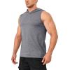 imageMAGCOMSEN Mens Tank Top Sleeveless Hoodie Cotton TShirt Summer Casual Shirt Muscle TeeDark Grey