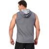 imageMAGCOMSEN Mens Tank Top Sleeveless Hoodie Cotton TShirt Summer Casual Shirt Muscle TeeDark Grey