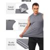 imageMAGCOMSEN Mens Tank Top Sleeveless Hoodie Cotton TShirt Summer Casual Shirt Muscle TeeDark Grey