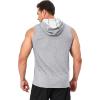 imageMAGCOMSEN Mens Tank Top Sleeveless Hoodie Cotton TShirt Summer Casual Shirt Muscle TeeLight Grey