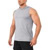 imageMAGCOMSEN Mens Tank Top Sleeveless Hoodie Cotton TShirt Summer Casual Shirt Muscle TeeLight Grey