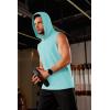 imageMAGCOMSEN Mens Tank Top Sleeveless Hoodie Cotton TShirt Summer Casual Shirt Muscle TeeLight Lake Blue
