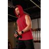 imageMAGCOMSEN Mens Tank Top Sleeveless Hoodie Cotton TShirt Summer Casual Shirt Muscle TeeTomato Red