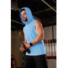 imageMAGCOMSEN Mens Tank Top Sleeveless Hoodie Cotton TShirt Summer Casual Shirt Muscle TeeWaterfall Blue
