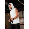 imageMAGCOMSEN Mens Tank Top Sleeveless Hoodie Cotton TShirt Summer Casual Shirt Muscle TeeWhite