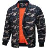 imageMAGCOMSEN Mens Bomber Jacket Warm Zip Up Spring Coat Lightweight Casual Windbreaker Pilot Jacket with PocketsCamouflage Green