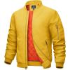 imageMAGCOMSEN Mens Bomber Jacket Warm Zip Up Spring Coat Lightweight Casual Windbreaker Pilot Jacket with PocketsGinger