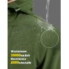 imageMAGCOMSEN Mens Waterproof Fleece Lined Rain Jacket Lightweight Softshell Raincoat with Hood Winter Hiking WindbreakerArmy Green
