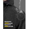 imageMAGCOMSEN Mens Waterproof Fleece Lined Rain Jacket Lightweight Softshell Raincoat with Hood Winter Hiking WindbreakerBlack