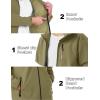 imageMAGCOMSEN Mens Waterproof Fleece Lined Rain Jacket Lightweight Softshell Raincoat with Hood Winter Hiking WindbreakerKhaki