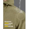 imageMAGCOMSEN Mens Waterproof Fleece Lined Rain Jacket Lightweight Softshell Raincoat with Hood Winter Hiking WindbreakerKhaki