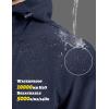 imageMAGCOMSEN Mens Waterproof Fleece Lined Rain Jacket Lightweight Softshell Raincoat with Hood Winter Hiking WindbreakerNavy
