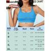 imageMAGCOMSEN Womens Strappy Sports Bra Padded Backless Sexy Low Impact MoistureWicking Wireless for Yoga Workout FitnessAzure Blue