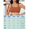 imageMAGCOMSEN Womens Strappy Sports Bra Padded Backless Sexy Low Impact MoistureWicking Wireless for Yoga Workout FitnessDark Orange