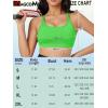imageMAGCOMSEN Womens Strappy Sports Bra Padded Backless Sexy Low Impact MoistureWicking Wireless for Yoga Workout FitnessGrass Green