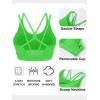 imageMAGCOMSEN Womens Strappy Sports Bra Padded Backless Sexy Low Impact MoistureWicking Wireless for Yoga Workout FitnessGrass Green