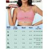 imageMAGCOMSEN Womens Strappy Sports Bra Padded Backless Sexy Low Impact MoistureWicking Wireless for Yoga Workout FitnessGrayish Pink