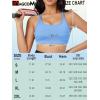 imageMAGCOMSEN Womens Strappy Sports Bra Padded Backless Sexy Low Impact MoistureWicking Wireless for Yoga Workout FitnessLight Blue