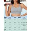 imageMAGCOMSEN Womens Strappy Sports Bra Padded Backless Sexy Low Impact MoistureWicking Wireless for Yoga Workout FitnessLight Gray